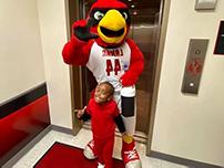 Baby BK with Big Red